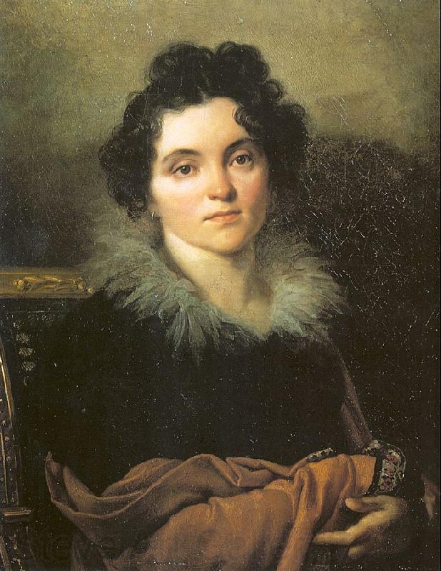 Kiprensky, Orest Portrait of Darya Khvostova Norge oil painting art